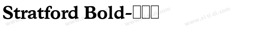 Stratford Bold字体转换